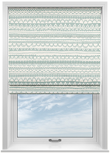 Bohemian, Crystal Blue - Twist&Fit Roman Blind